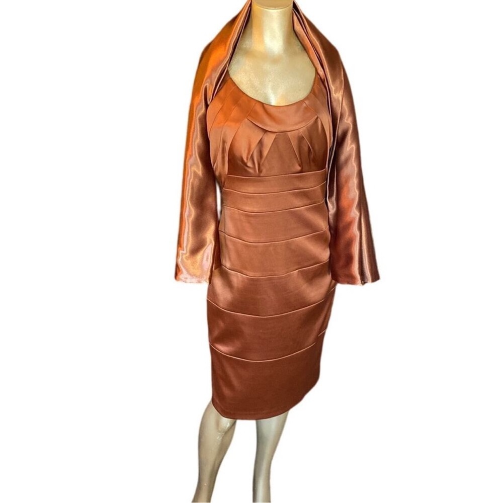 Collection Dressbarn Copper Satin Mother of the Bride Wedding Dress